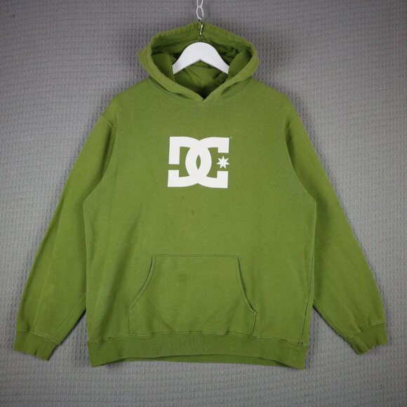 Lime Green Y2K DC Hoodie Vintage - Picture 2 of 10